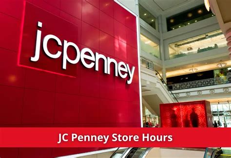 OPEN 1100 AM - 800 PM. . Jc penney hours